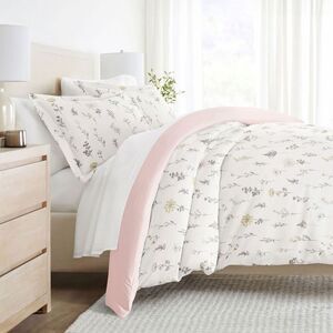 Becky Cameron - Soft Farmhouse Florals Premium 3PC Duvet Cover & S Pink